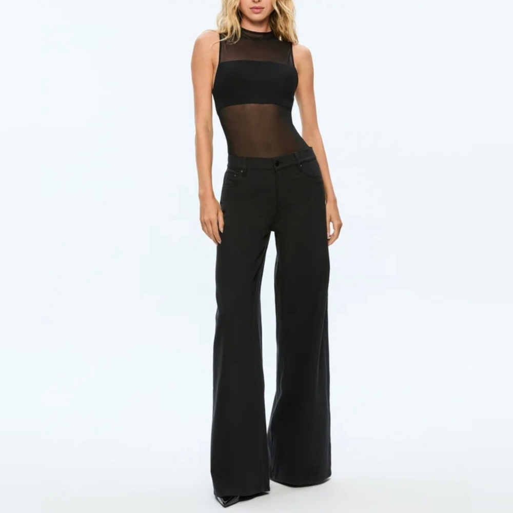New Alice + Olivia Mesh Bandeau Bodysuit Size Medium